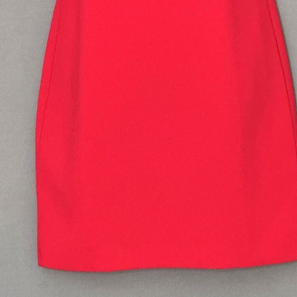 Trina Turk Women Dress 0 Watermelon Red Sheath Sheer Flutter Classic Girly Party - Picture 5 of 16